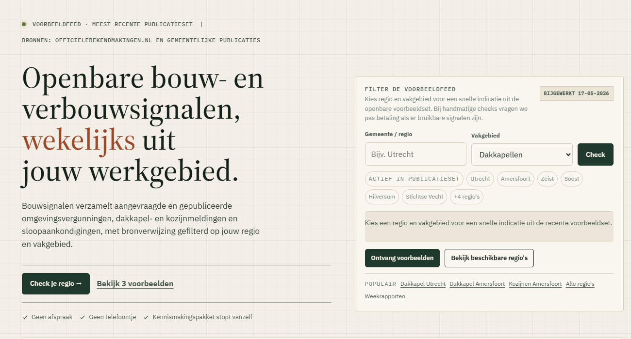 Bouwsignalen als producttool van OwlyVision