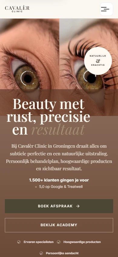 Cavaler Clinic mobiel - rustige opbouw en duidelijke contactroute