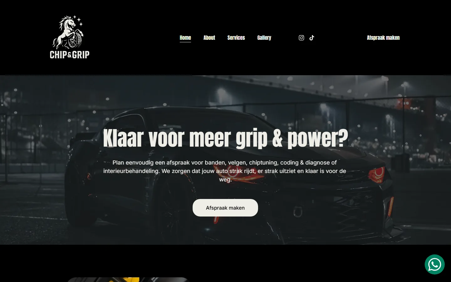 Chip & Grip website als live OwlyVision project